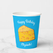 Gobelets En Papier Cute Fromage Wedge Enfants 1er anniversaire fête (Verso)