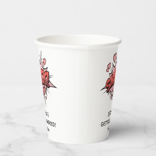 Gobelets En Papier Cute Funny Bachelorette Mariage rétro (Droite)