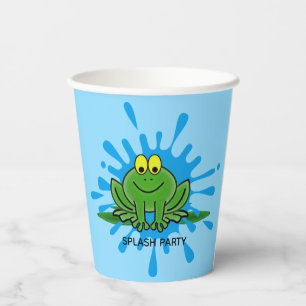 Gobelets En Papier Cute Grenouille verte Coupes de papier design