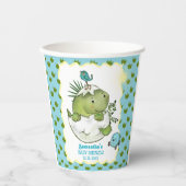 Gobelets En Papier Cute Hatching Dino Baby Shower Paper Cups (Recto)