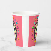 Gobelets En Papier Cute Hérisson personnalisable Fille d'anniversaire (Droite)