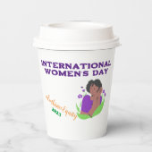 Gobelets En Papier Cute International Women's Day Custom (Verso)