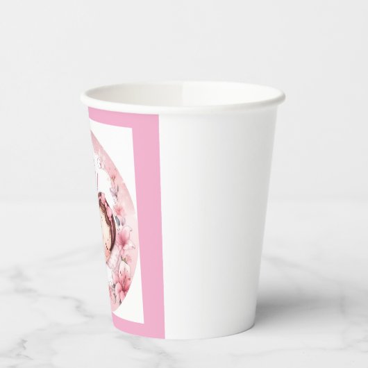 Gobelets En Papier Cute It’s a Girl Baby Announcement (Gauche)