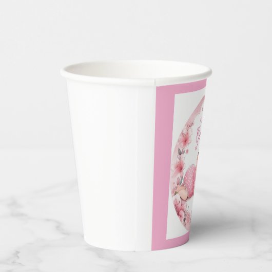 Gobelets En Papier Cute It’s a Girl Baby Announcement (Droite)