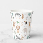 Gobelets En Papier Cute Jungle Rainforest Animaux Motif (Droite)