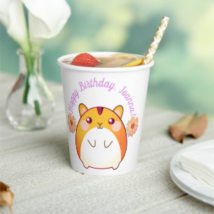 Gobelets En Papier Cute Kawaii Hamster personnalisé