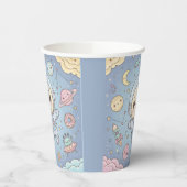 Gobelets En Papier Cute Kawaii Space - Astronaut and Smiling Moon (Gauche)