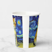 Gobelets En Papier Cute Kitten Starry Night Van Gogh (Gauche)