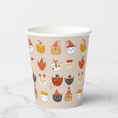 Gobelets En Papier Cute Kitty Chat (Recto)