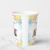 Gobelets En Papier Cute Kitty Chat 1er anniversaire (Droite)