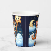 Gobelets En Papier Cute Kitty grimpe à l'échelle de la lune (Droite)