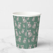 Gobelets En Papier Cute Koala Eucalyptus Motif vert (Droite)