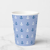 Gobelets En Papier Cute Little Anchor Pattern (Verso)