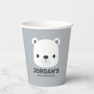 Gobelets En Papier Cute Little Polar Bear