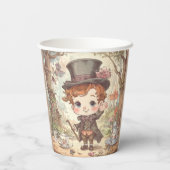 Gobelets En Papier Cute Mad Hatter Whimsical Wonderland Woodland Art (Verso)