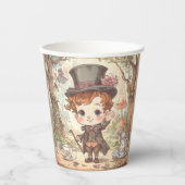 Gobelets En Papier Cute Mad Hatter Whimsical Wonderland Woodland Art (Recto)