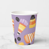 Gobelets En Papier Cute maïs blanc Halloween (Recto)