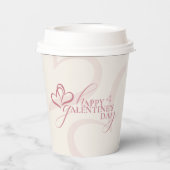 Gobelets En Papier Cute Minimal Modern Pink Cream Script Galentines  (Verso)