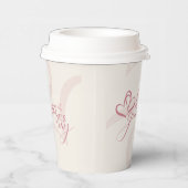 Gobelets En Papier Cute Minimal Modern Pink Cream Script Galentines  (Droite)