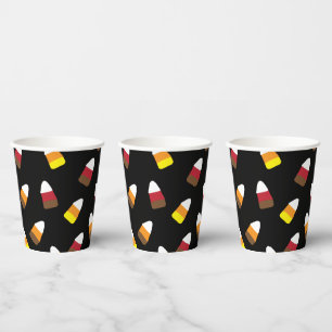 Gobelets En Papier Cute Motif de Corn Candy Halloween