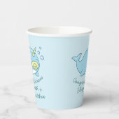 Gobelets En Papier Cute Narwhal Baby shower Kawaii (Gauche)