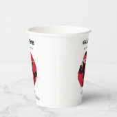 Gobelets En Papier Cute Ninja Warrior Black & Red Anniversaire de enf (Droite)