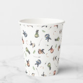 Gobelets En Papier Cute Ninja Warrior Kids Patter Anniversaire (Verso)