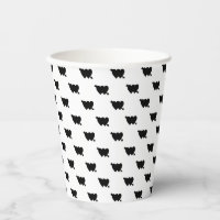 Cute noir blanc cupide flèche coeurs polka dot chi