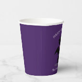 Gobelets En Papier Cute Noir Chat Bat Enfants Halloween Party Purple (Droite)