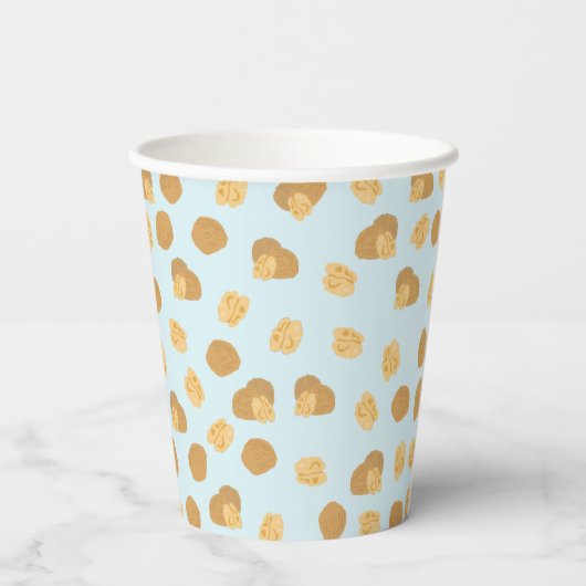 Gobelets En Papier Cute noix noix Motif Pastel bleu (Verso)