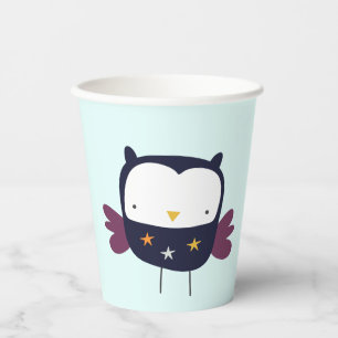 Gobelets En Papier Cute Owl et Star Party