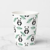 Gobelets En Papier Cute panda and palm leaf pattern (Verso)