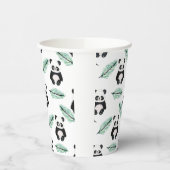 Gobelets En Papier Cute panda and palm leaf pattern (Gauche)