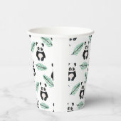 Gobelets En Papier Cute panda and palm leaf pattern (Droite)