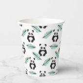 Gobelets En Papier Cute panda and palm leaf pattern (Recto)
