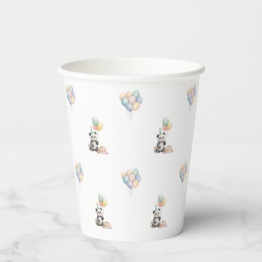 Gobelets En Papier Cute Panda animal Party Paper cups (Verso)