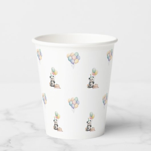 Gobelets En Papier Cute Panda animal Party Paper cups  (Recto)