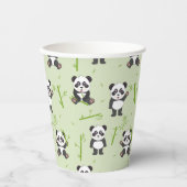 Gobelets En Papier Cute Panda Bear Bamboo Kawaii Animals Pattern (Recto)