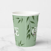 Gobelets En Papier Cute Panda Neutral 1er anniversaire (Droite)