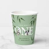 Gobelets En Papier Cute Panda Neutral 1er anniversaire (Recto)