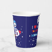 Gobelets En Papier Cute Panda Ours Astronaut Sur Rockship Kids (Droite)