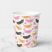 Gobelets En Papier Cute Pastel Bats Halloween (Verso)