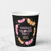 Gobelets En Papier Cute Pastel Bats Halloween (Verso)
