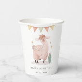 Gobelets En Papier Cute Pastel Cactus Boho Llama N'Importe Quel Âge A (Verso)