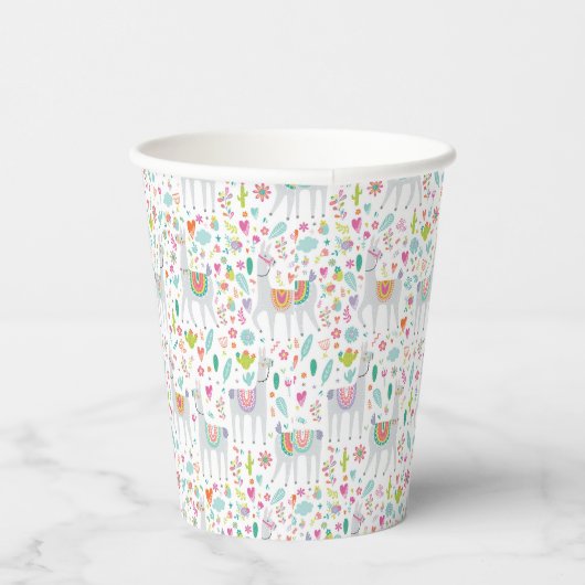 Gobelets En Papier Cute Pastel Llama Motif (Droite)