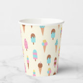 Gobelets En Papier Cute Pastel Motif de crème glacée (Gauche)