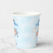 Gobelets En Papier Cute Penguin Avion Bleu 1er anniversaire (Gauche)