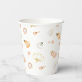 Gobelets En Papier Cute Petite Citrouille Nursery Baby Girl Douche (Verso)