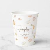 Gobelets En Papier Cute Petite Citrouille Nursery Baby Girl Douche (Recto)