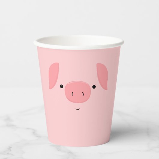 Gobelets En Papier Cute Piggy (Recto)